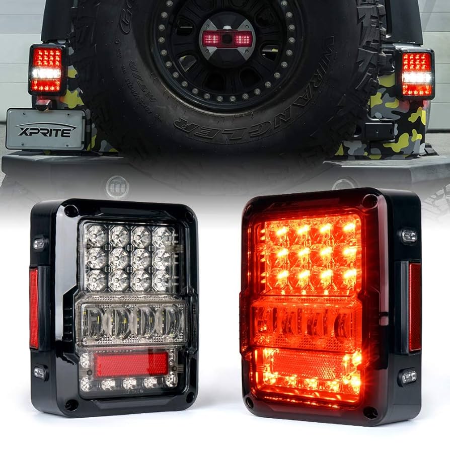 Amazon.com: Xprite LED Tail Lights Compatible with Jeep